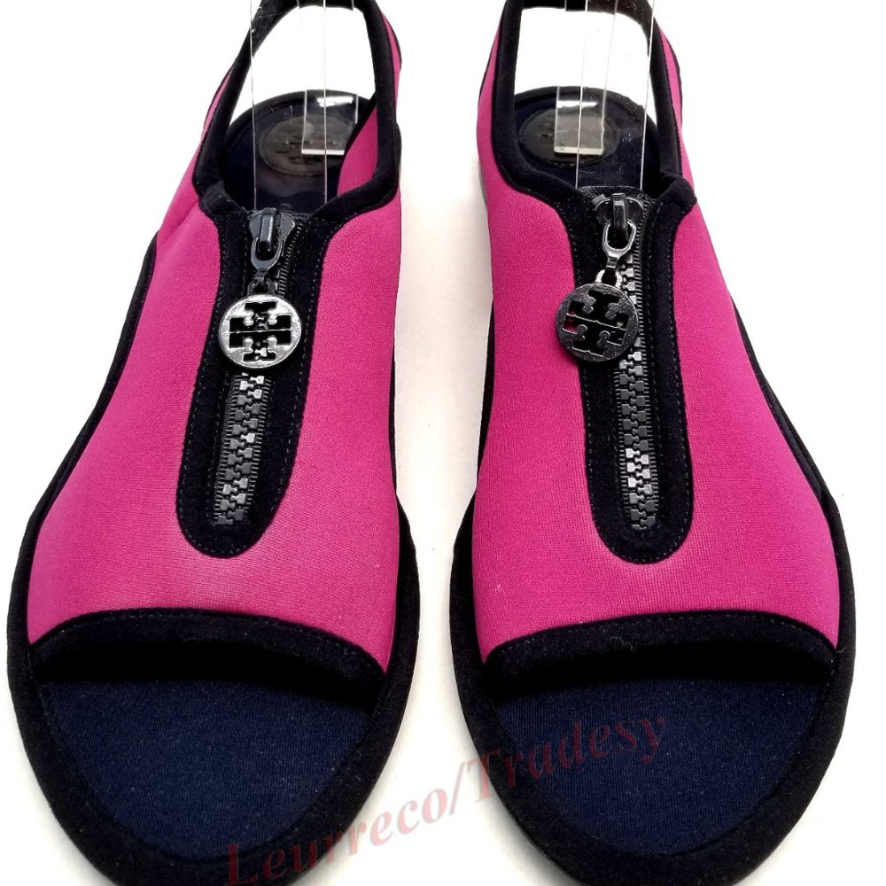 Tory Burch Fuchsia/Navy Blue Beach Sandals